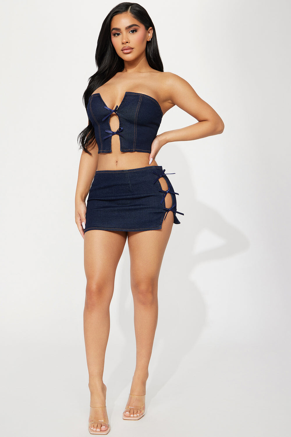 

Юбка мини Fashion Nova 10355SET, синий