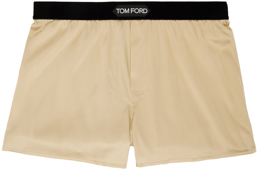 

Бежевые шелковые боксеры TOM FORD