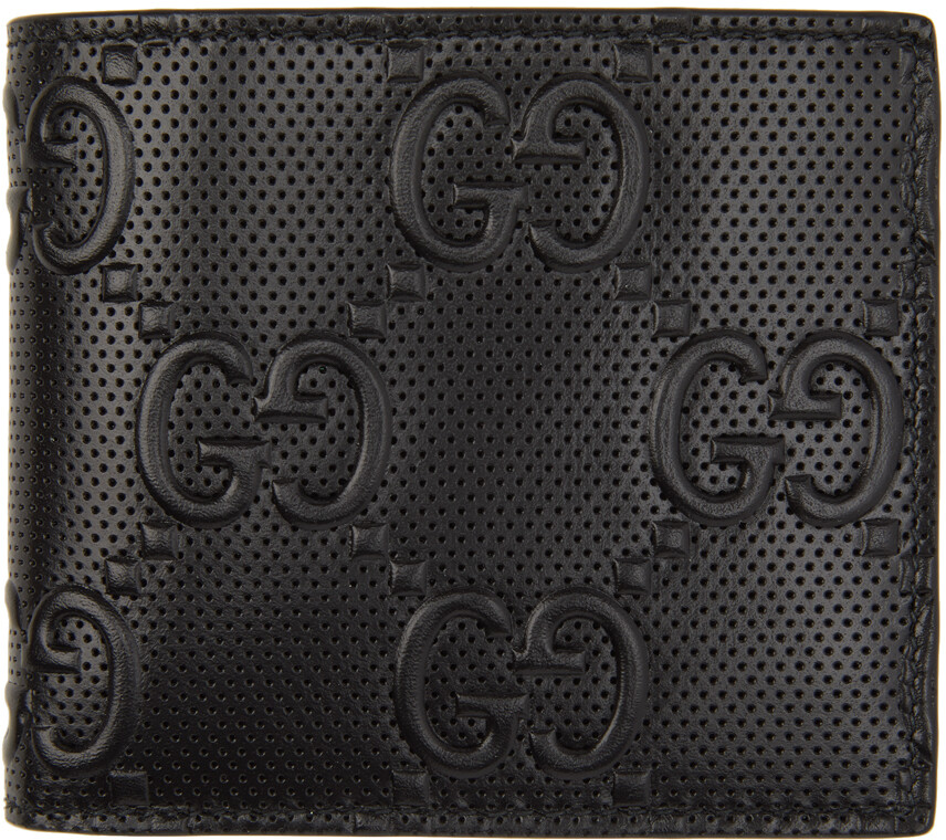 

Черный кошелек для монет \Gucci Signature\""
