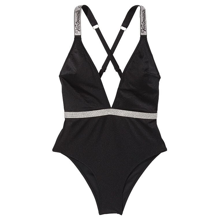 

Купальник Victoria's Secret Shine Strap Plunge, черный
