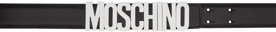 

Черно-белый ремень с фантазийным принтом Moschino