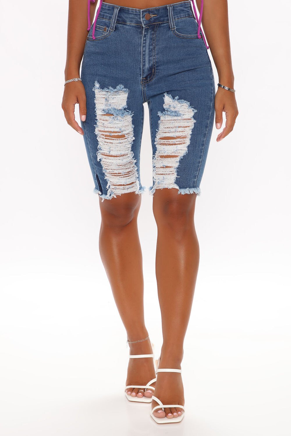 

Джинсовые шорты Fashion Nova BOZ036B, синий