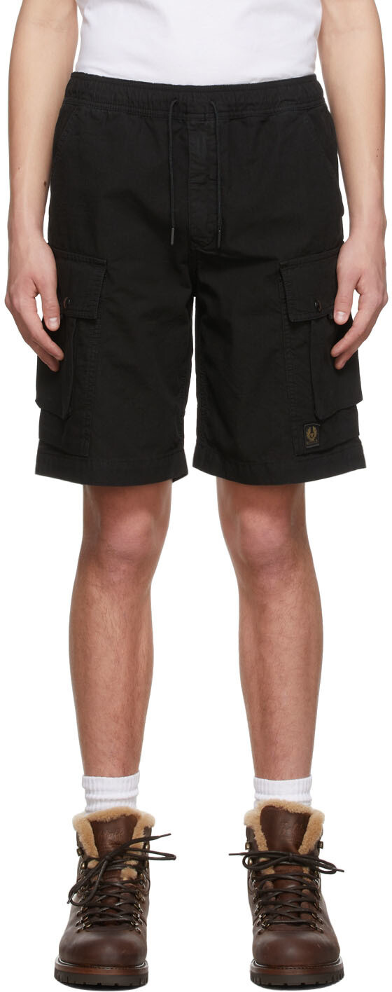 

Черные тактические шорты карго Belstaff