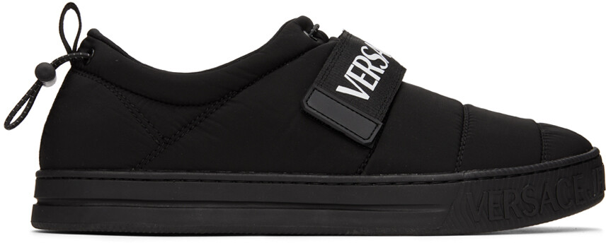 

Черные кроссовки с логотипом Versace Jeans Couture