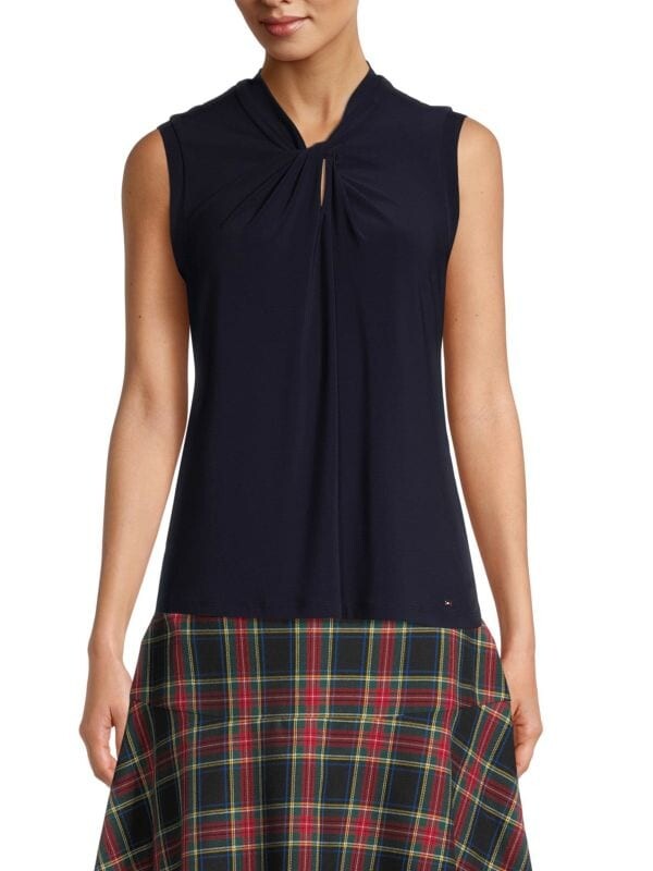 

Топ с узлом спереди Tommy Hilfiger Midnight