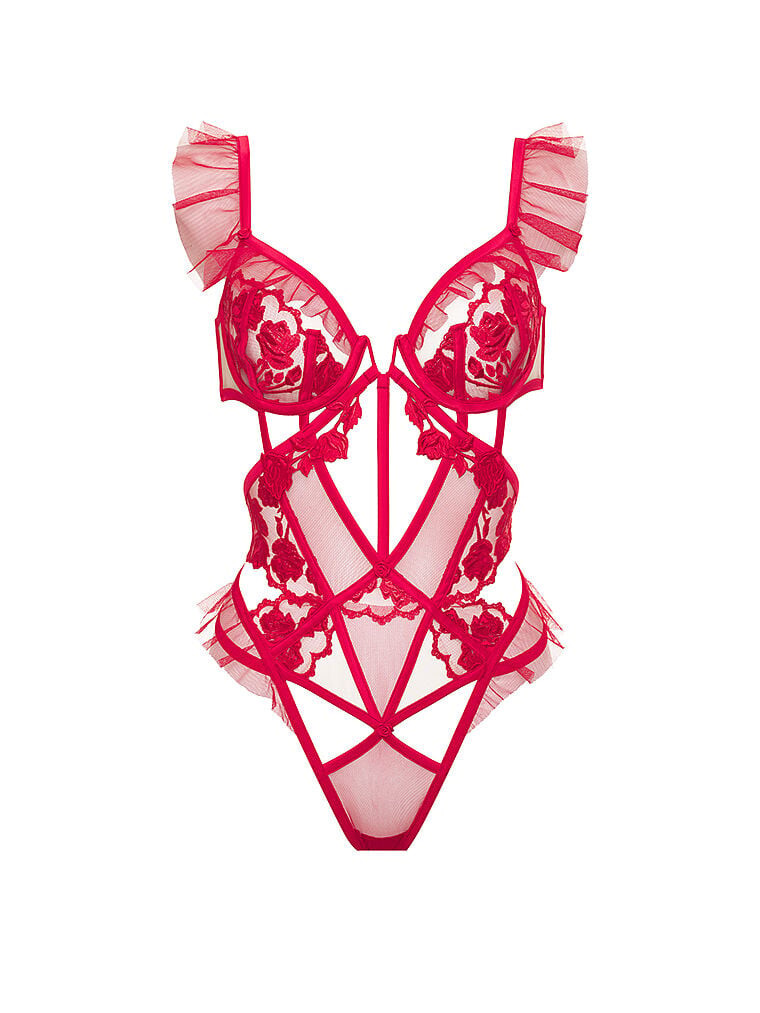

Боди For Love & Lemons Romantic Roses Teddy, красный