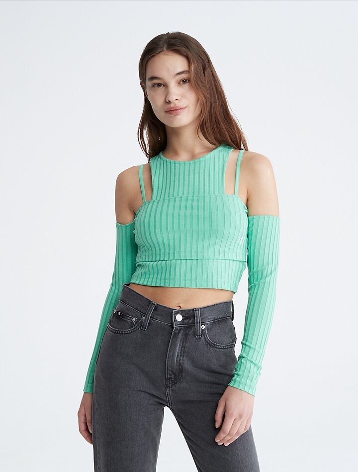 

Двухслойный топ с вырезами Calvin Klein