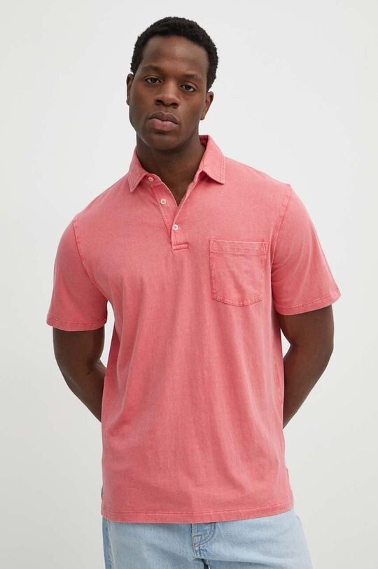 

Поло с оттенком льна Polo Ralph Lauren, розовый
