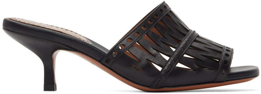 

Черные ажурные босоножки с декупе ALAÏA