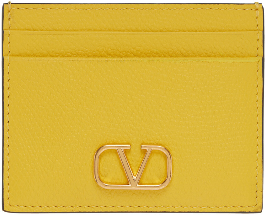 

Желтый визитница с логотипом VLogo Valentino Garavani