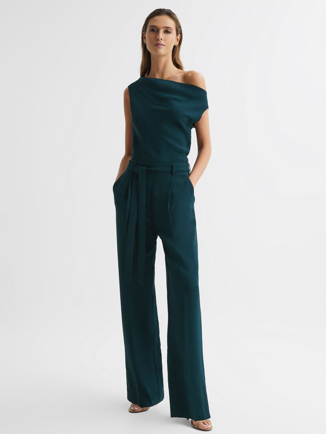 

Комбинезон Reiss Maple с открытыми плечами, бирюзовый