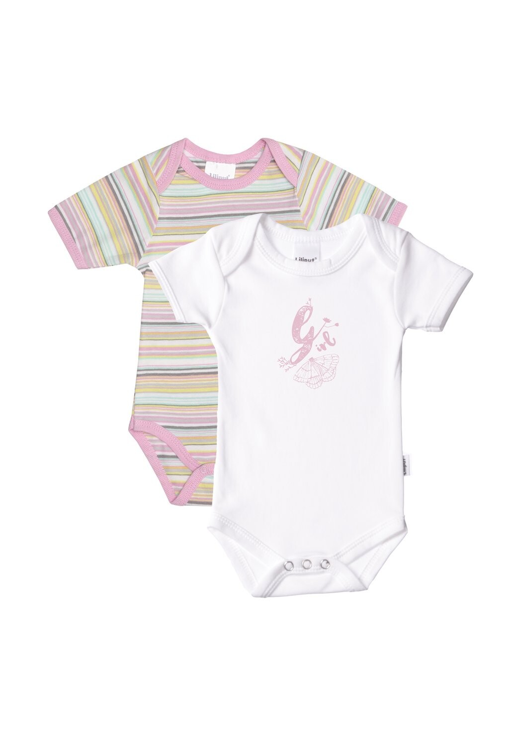

Боди 2PACK Liliput, цвет rosa geringelt/weiß mit frontdruck