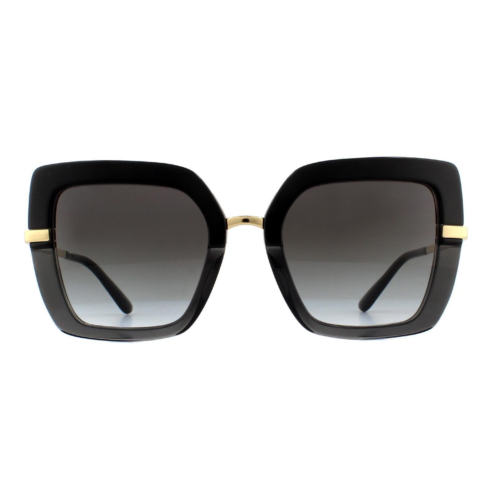 Черные и прозрачные черные серые солнцезащитные очки с квадратным верхом и градиентом Dolce & Gabbana, черный re pa накладка transparent для oppo f7 с принтом тигр купается
