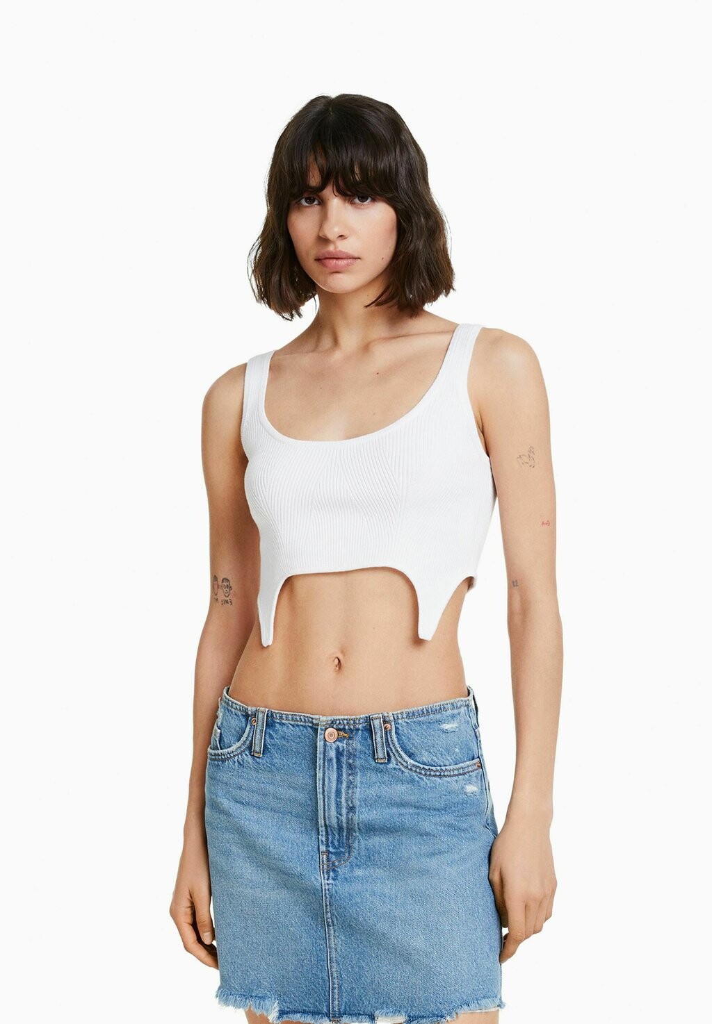 

Джинсовая юбка Bershka, темно-синий