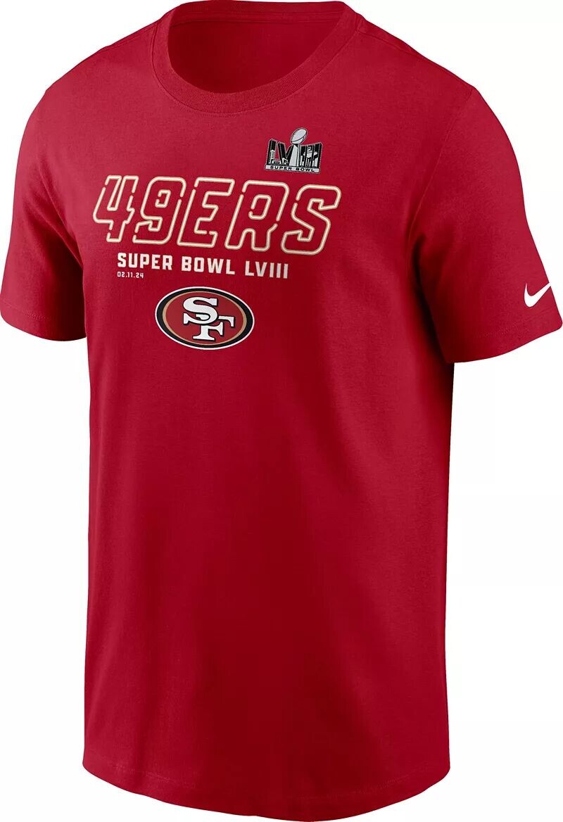 

Мужская футболка Nike 2024 Super Bowl LVIII Bound San Francisco 49ers Iconic