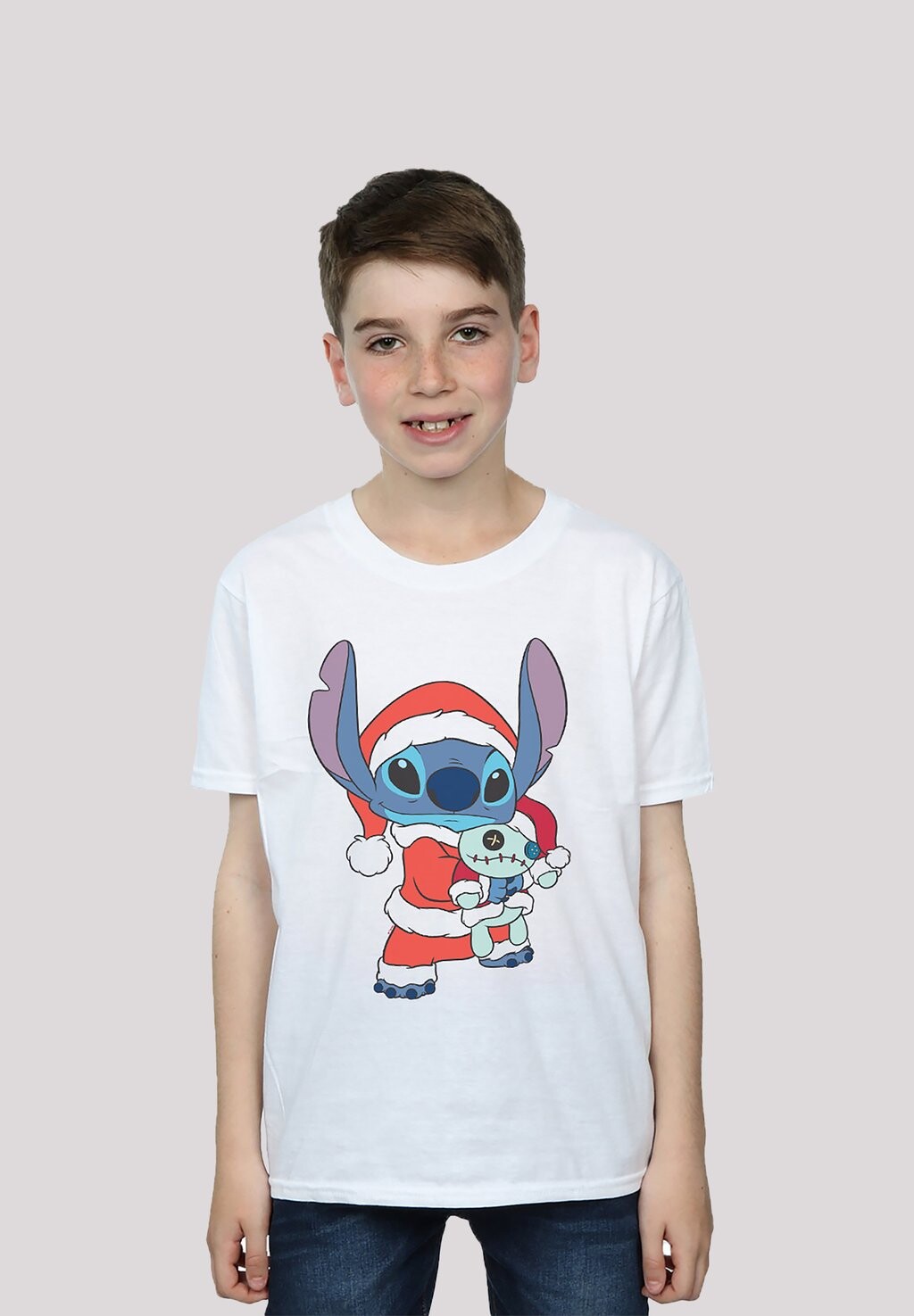 

Футболка с принтом Disney Lilo Und Stitch Christmas F4NT4STIC, белый