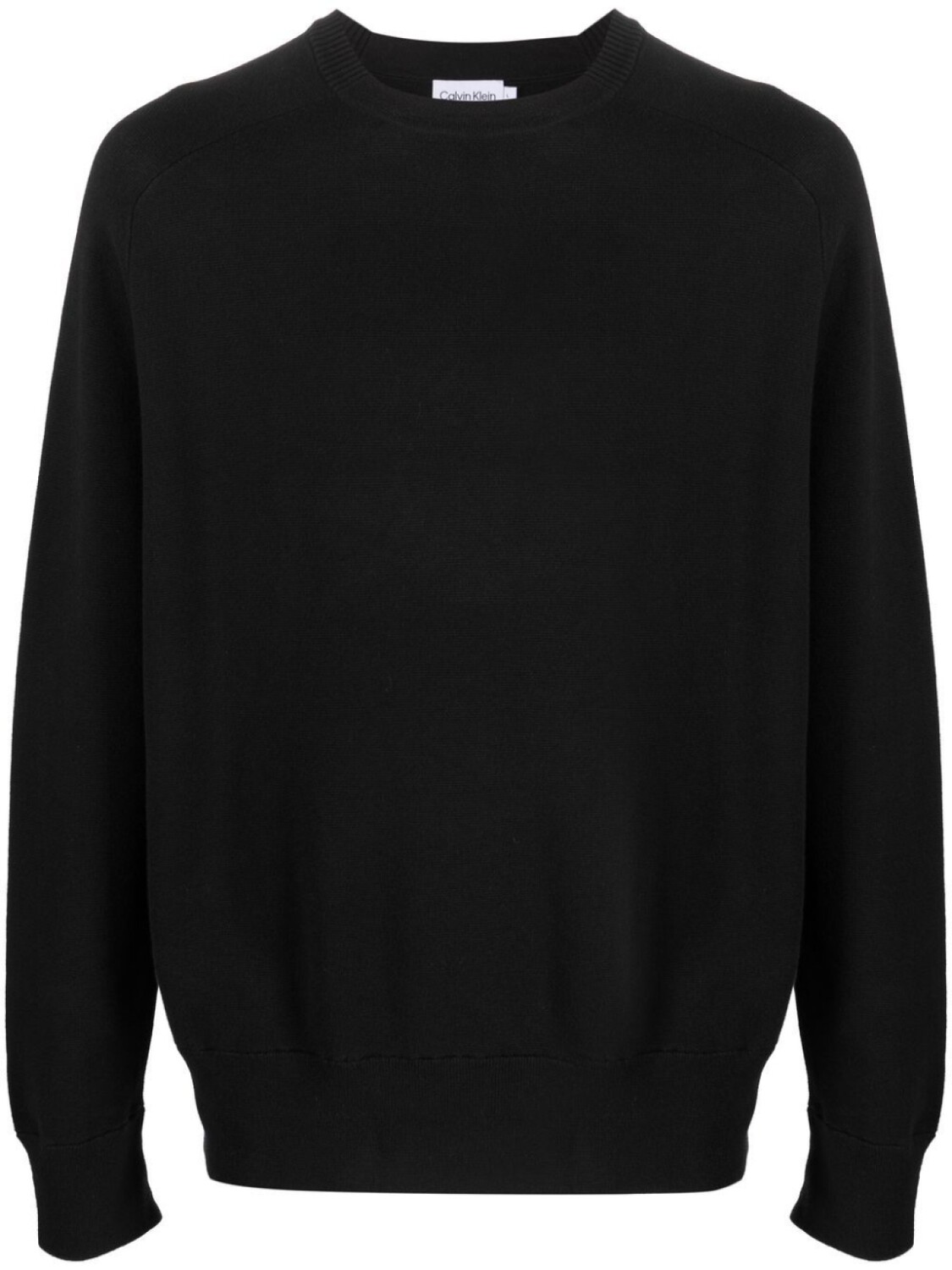 

Calvin Klein logo-patch sleeve knit jumper, черный