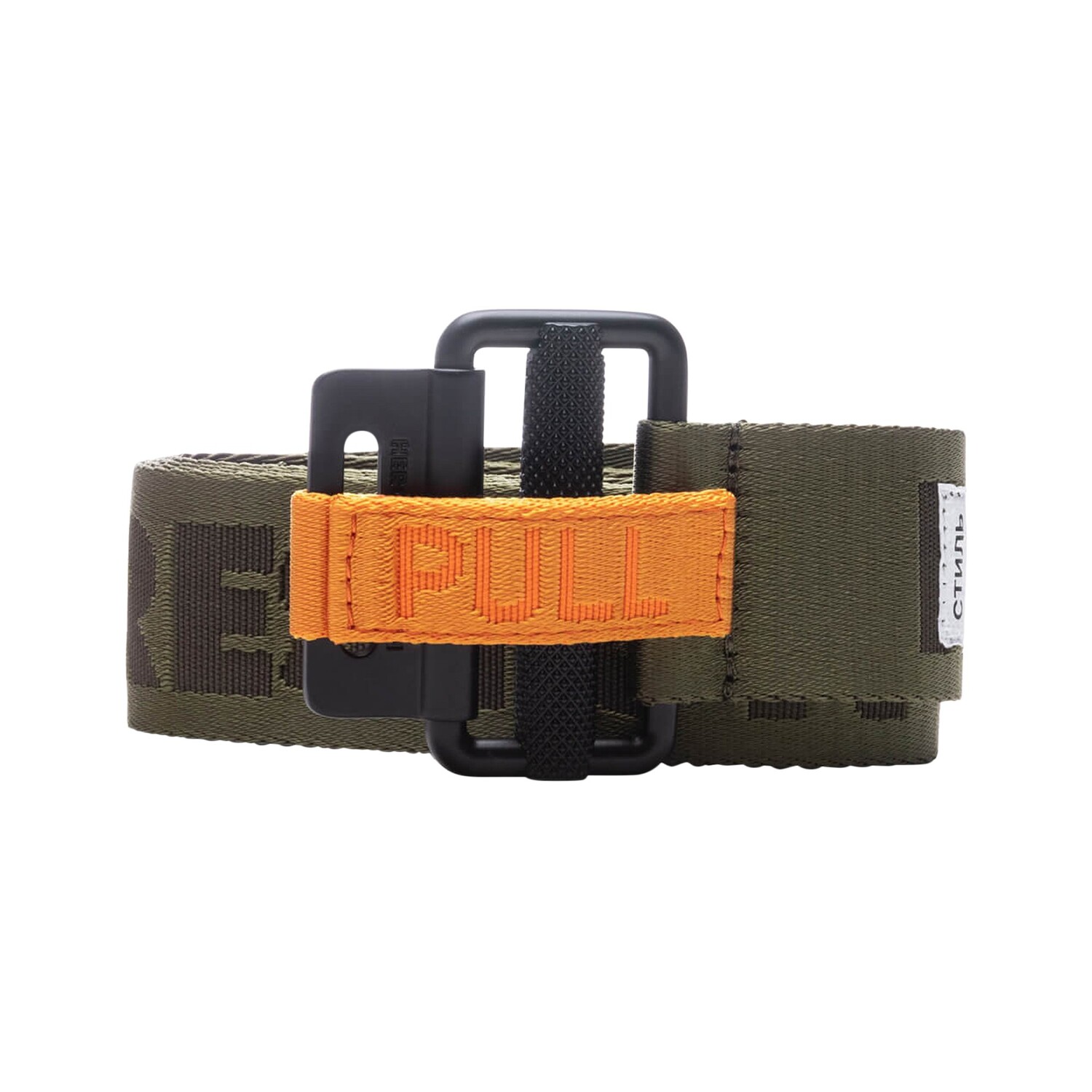 

Ремень Heron Preston HP Tape с классической пряжкой, зеленый/черный