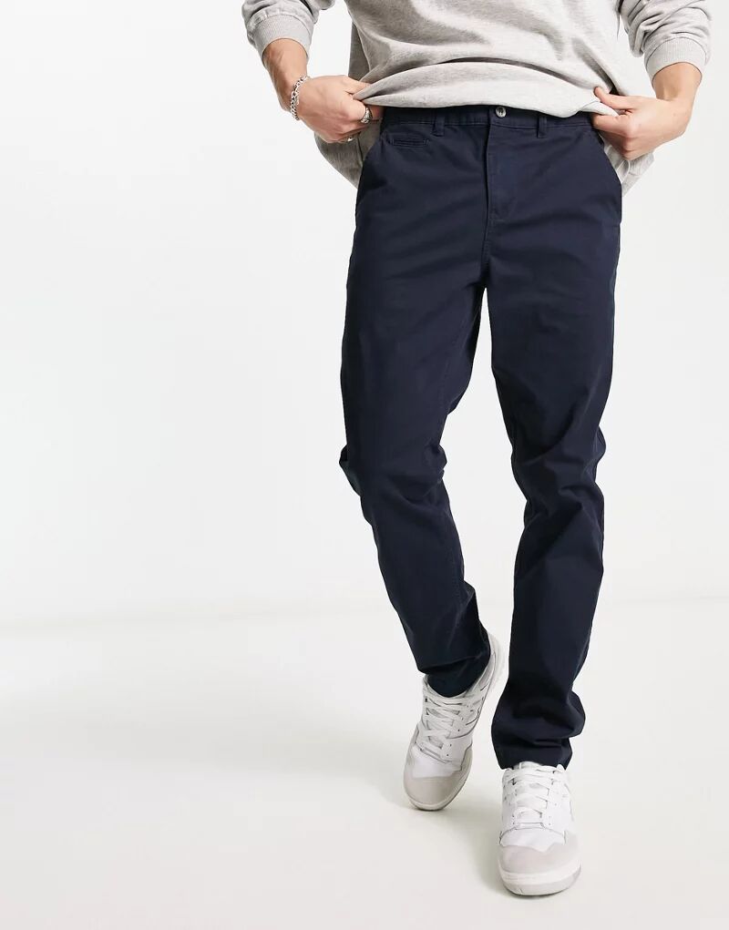 Темно-синие чиносы узкого кроя New Look темно синие жесткие джинсы узкого кроя new look