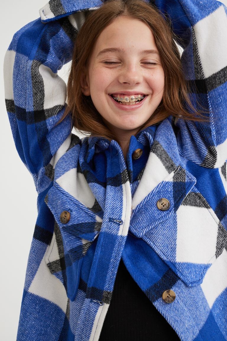 

Куртка-рубашка H&M Plaid, синий