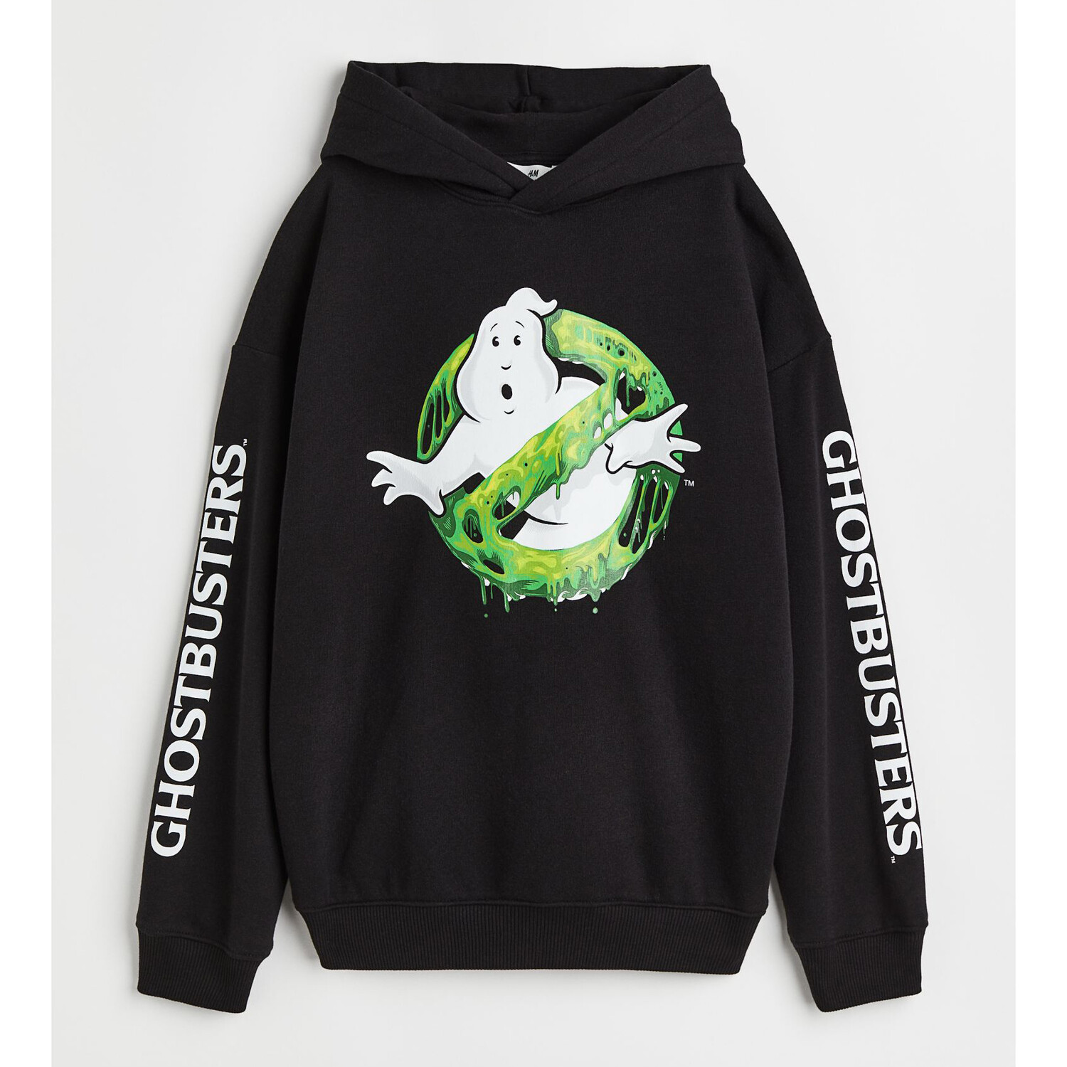 

Толстовка с принтом H&M Ghostbusters, черный/белый/зеленый