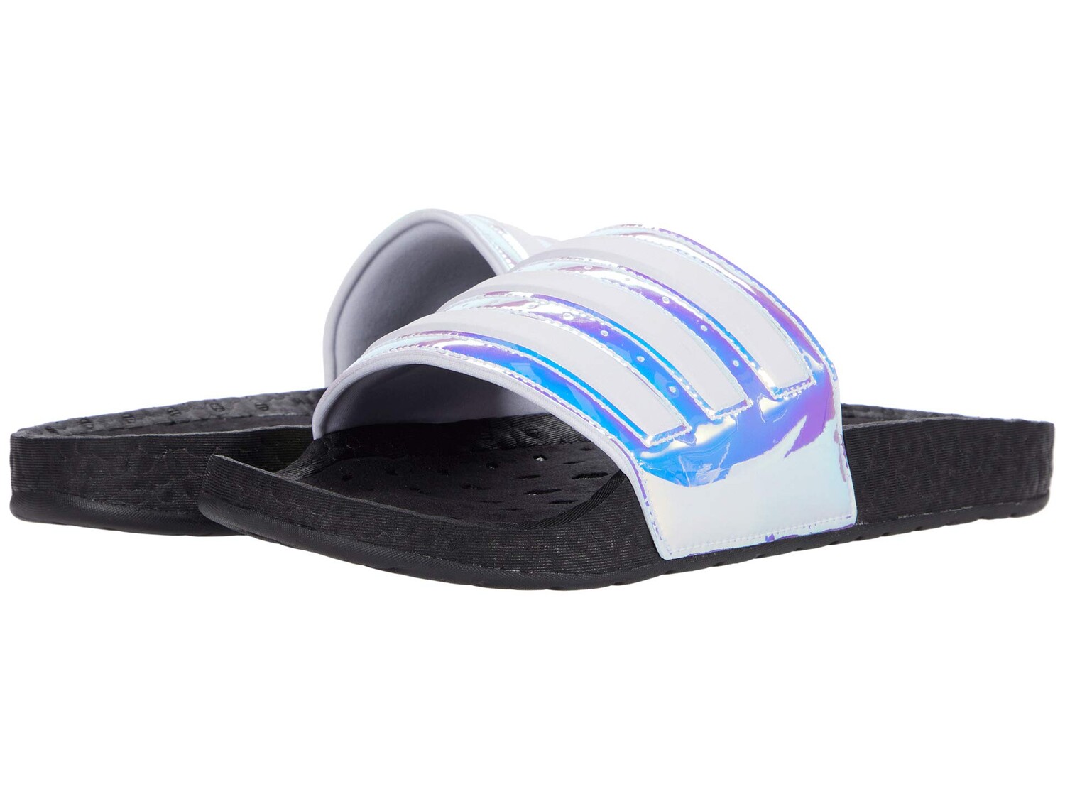 

Шлепанцы Adidas Adilette Boost, черный/серебристый