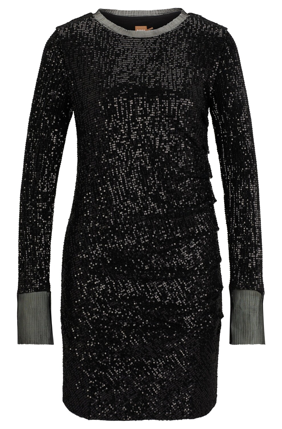 

Платье Boss Slim-fit With Sequin Embellishments, черный