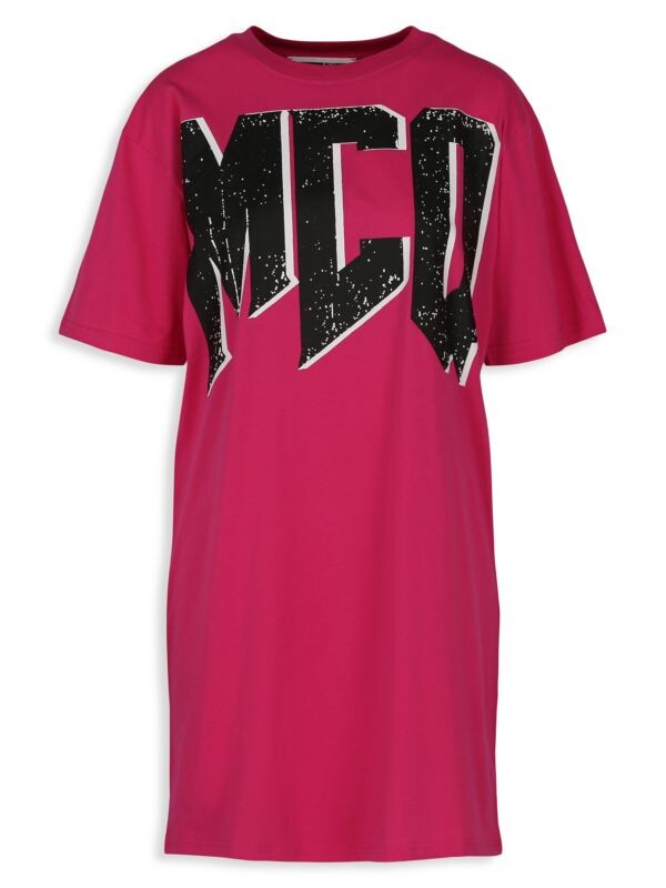 

Платье-футболка с графическим логотипом McQ Alexander McQueen Acid pink