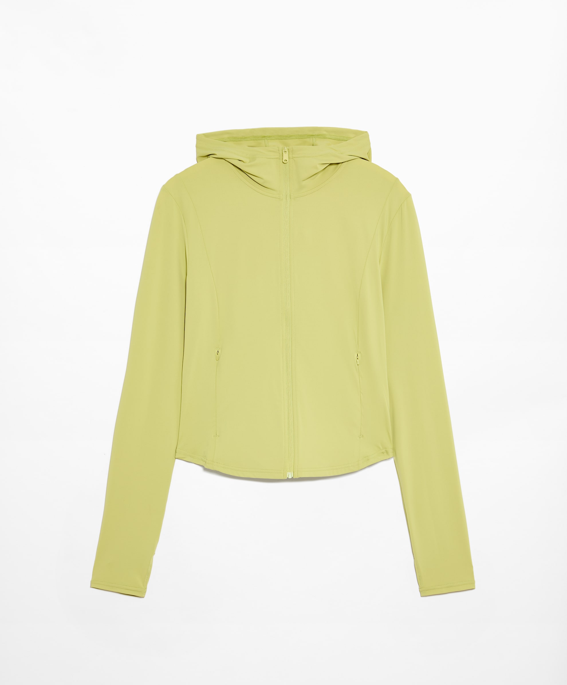 Спортивная куртка Oysho Cool Touch Hooded Technical, светло-зеленый