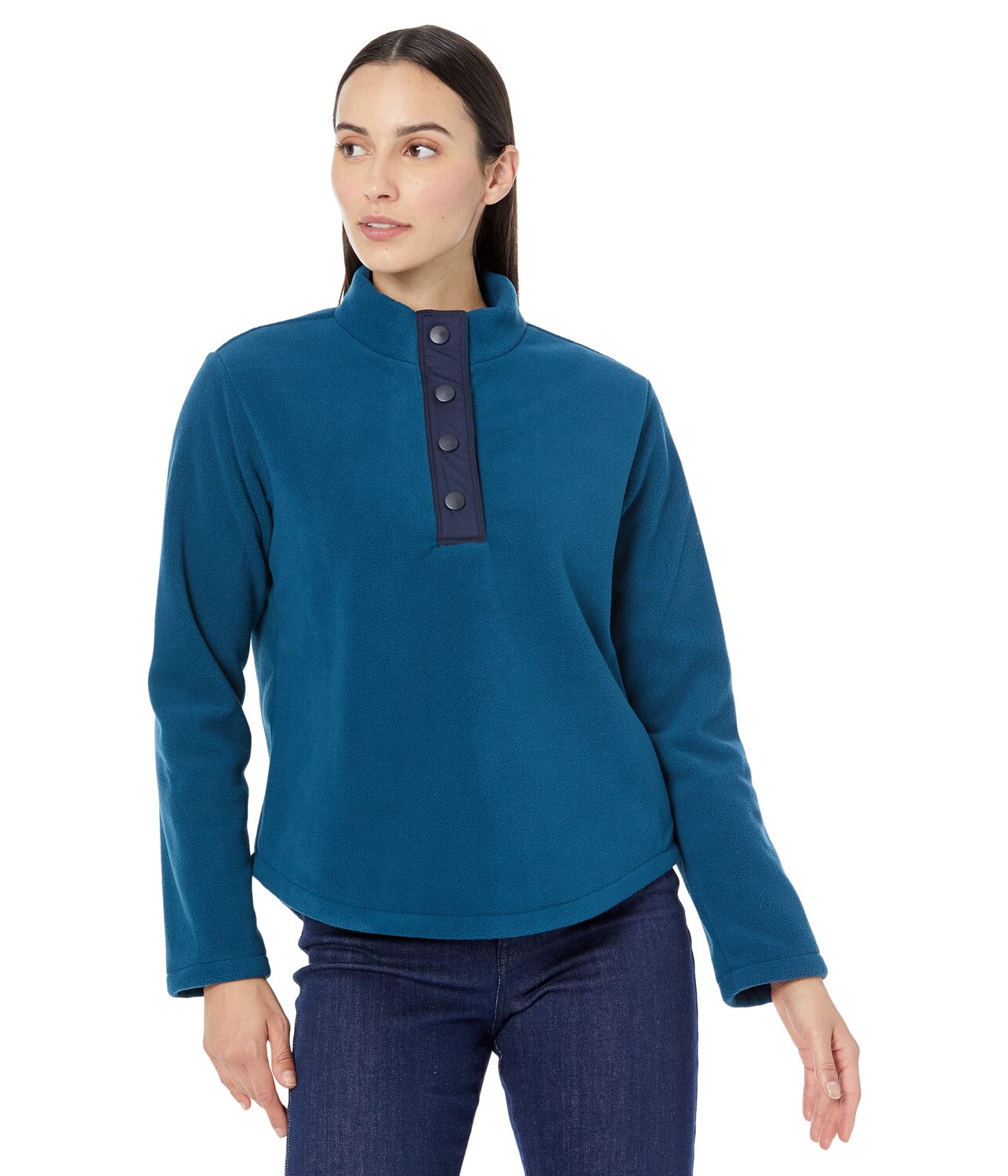 

Пуловер Draper James, Turtleneck Pullover Fleece, Синий