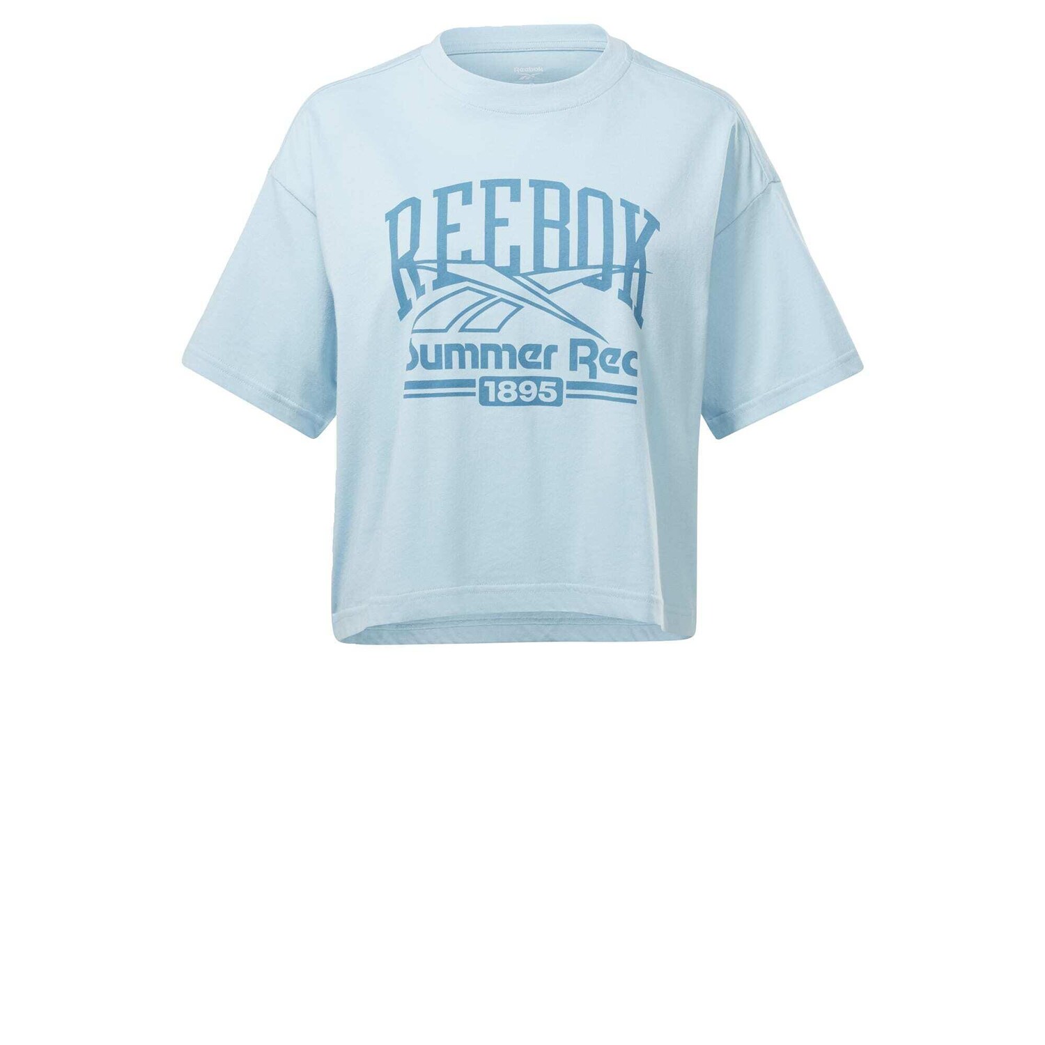 

футболка с графическим логотипом REEBOK, бежевый/серый/серый