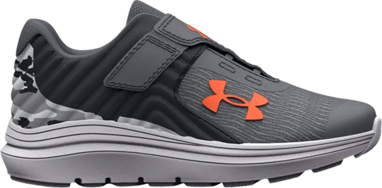 

Кроссовки Under Armour Outhustle Printed TD Pitch Grey Orange Camo, серый