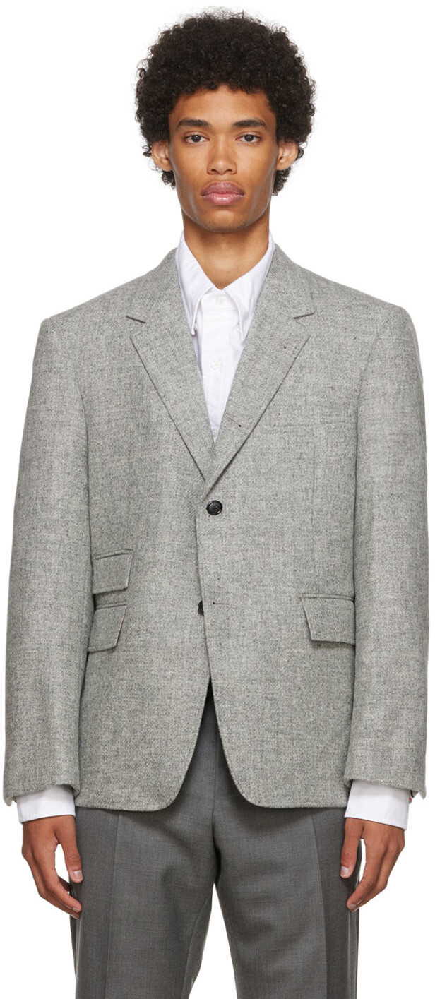 

Серый шерстяной пиджак Thom Browne