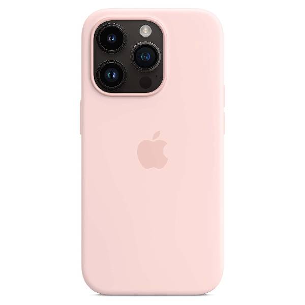 Чехол силиконовый Apple iPhone 14 Pro с MagSafe, chalk pink матовый силиконовый чехол желто белые сердечки на apple iphone xr 10r айфон икс р