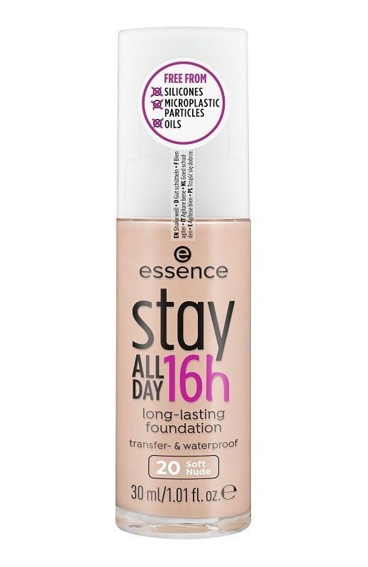 Essence Stay All Day 16h Праймер для лица, 20 Soft Nude тональная основа для лица stay all day 16h long lasting foundanation 30мл 20 soft nude