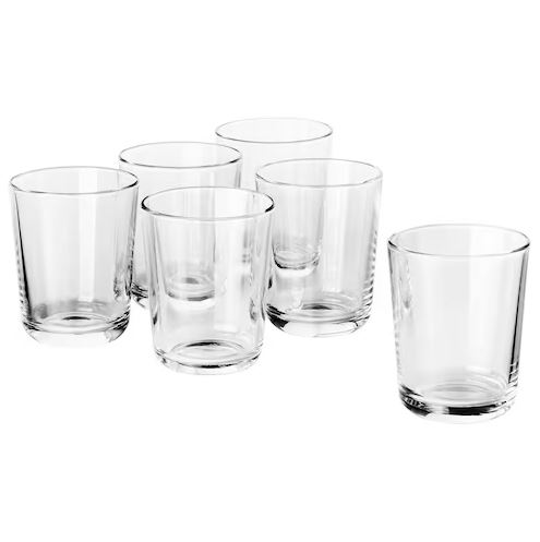 Набор стаканов 6 штук 200 мл Ikea, прозрачный цена и фото