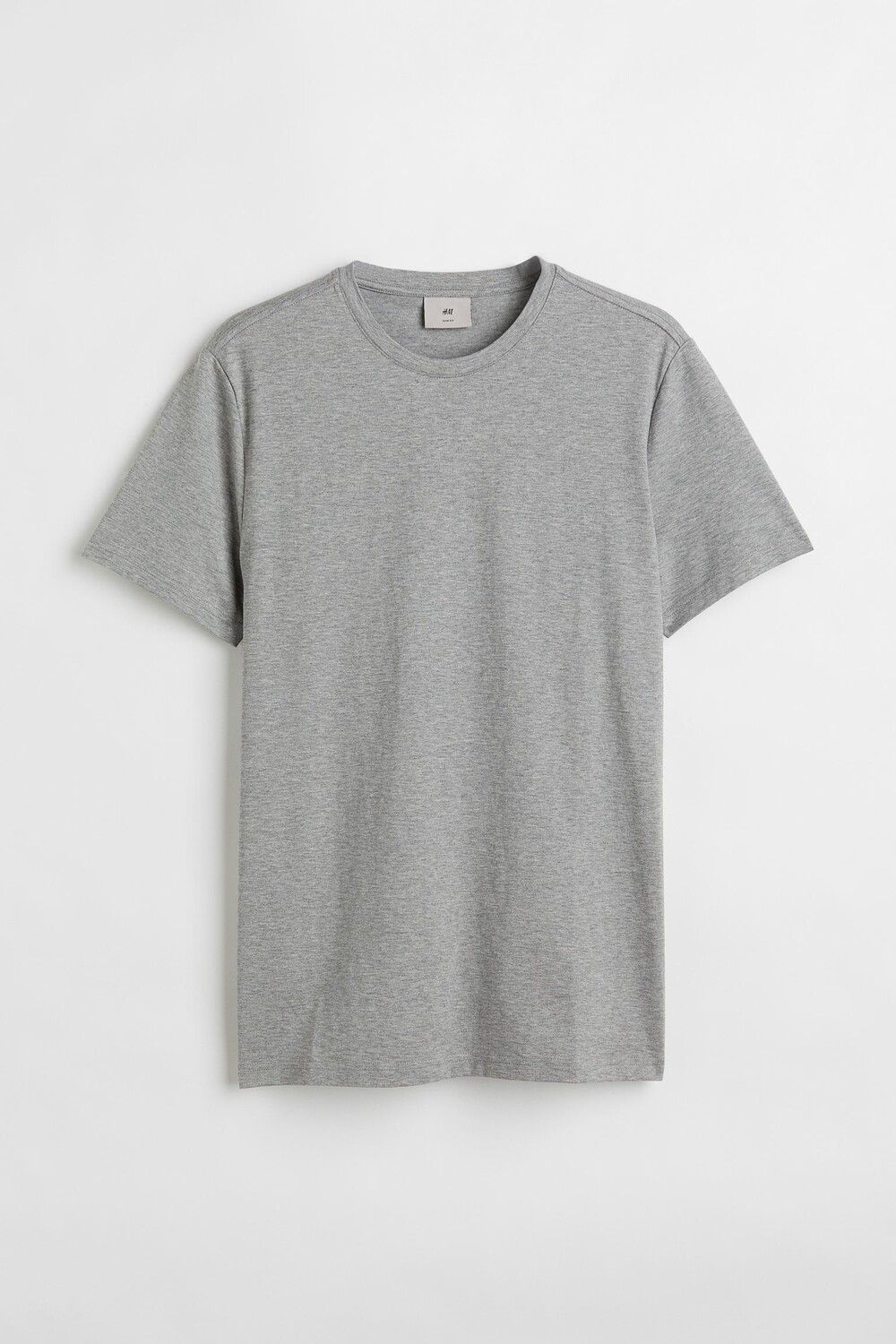 

Футболка H&M Slim Fit Pima Cotton, серый