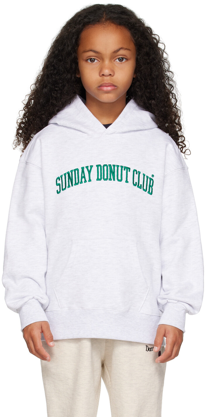 

Детская серая толстовка с логотипом SUNDAY DONUT CLUB