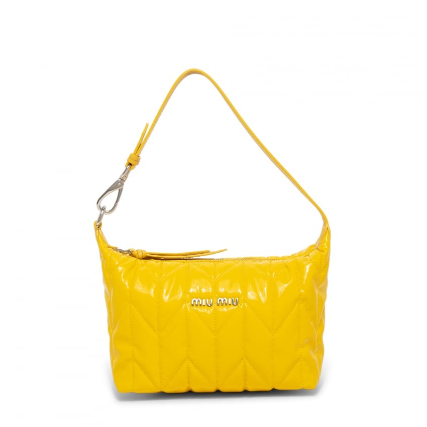 

Сумка MIU MIU Miu Spirit ciré mini-bag, желтый