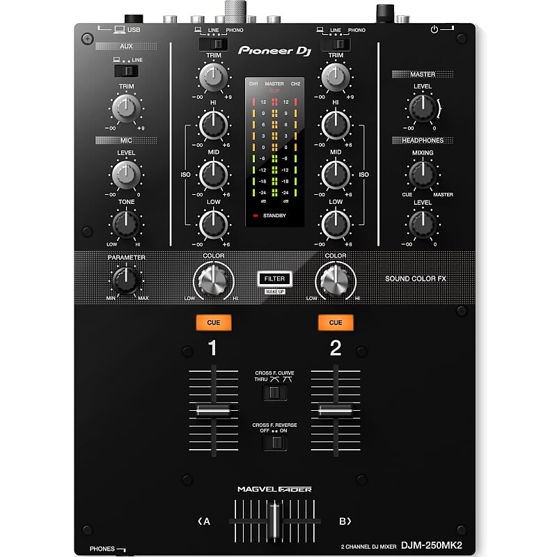 

Pioneer DJM-250MK2 2-канальный цифровой DJ-микшер DJM-250MK2 2-channel Digital DJ Mixer