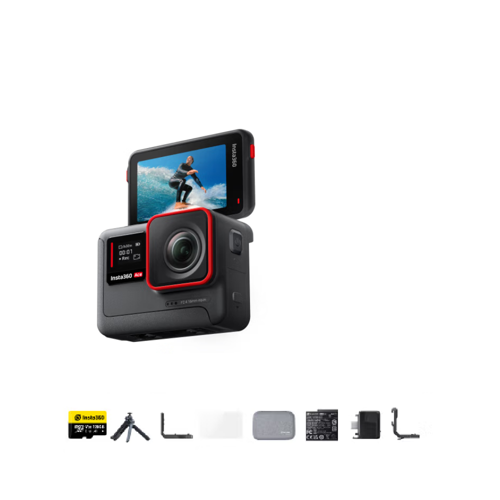 Экшн-камера Insta360 Ace, All-round set, черный экшн камера insta360 x3 standalone черный