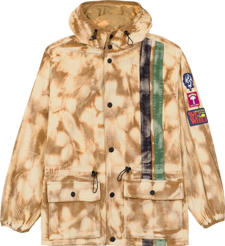 

Куртка Brain Dead Hooded Corduroy Racing Jacket 'Cream', кремовый