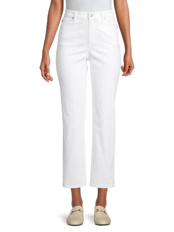 

Прямые джинсы до щиколотки с высокой посадкой Eileen Fisher White