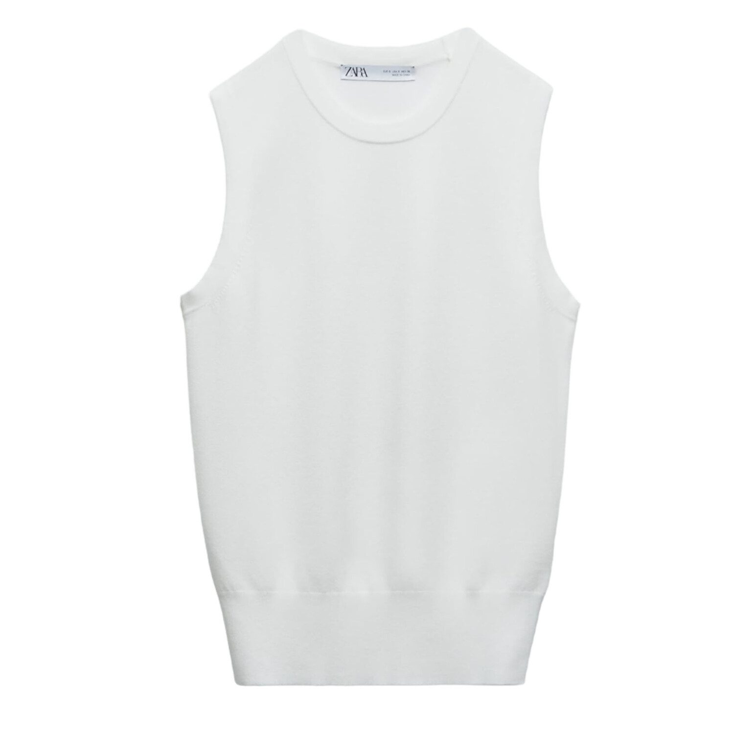 

Топ Zara Basic Knit, белый