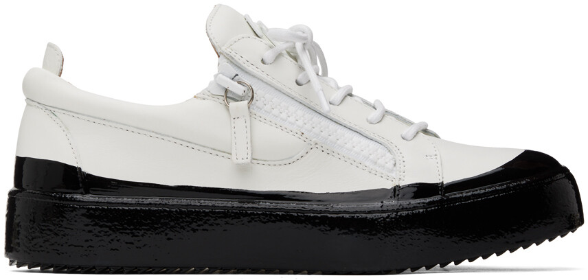 

Бело-черные кроссовки Frankie Match Giuseppe Zanotti