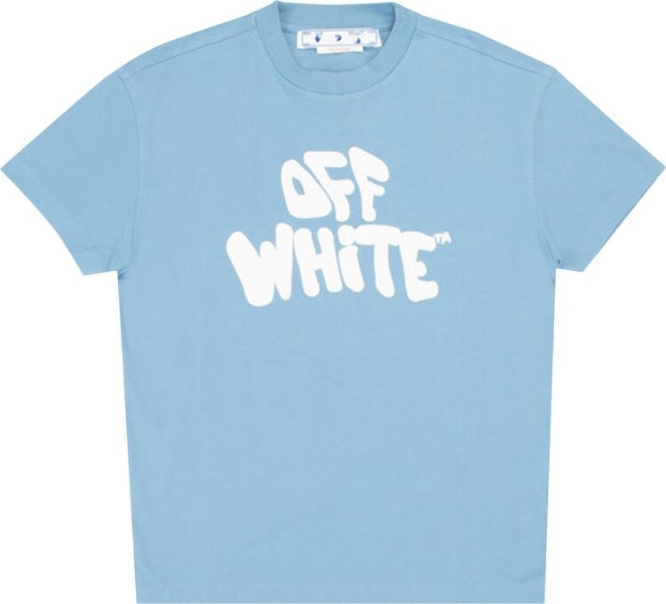 

Футболка Off-White 70s Type Logo Casual Tee 'Blue/White', синий