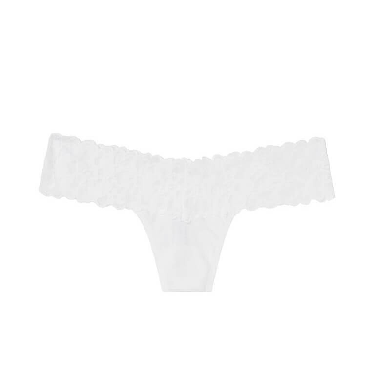 

Трусики-стринги Victoria's Secret Lace Waist Cotton, белый