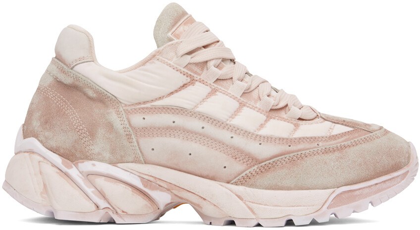 

Розовые кроссовки с эффектом потертости MM6 Maison Margiela
