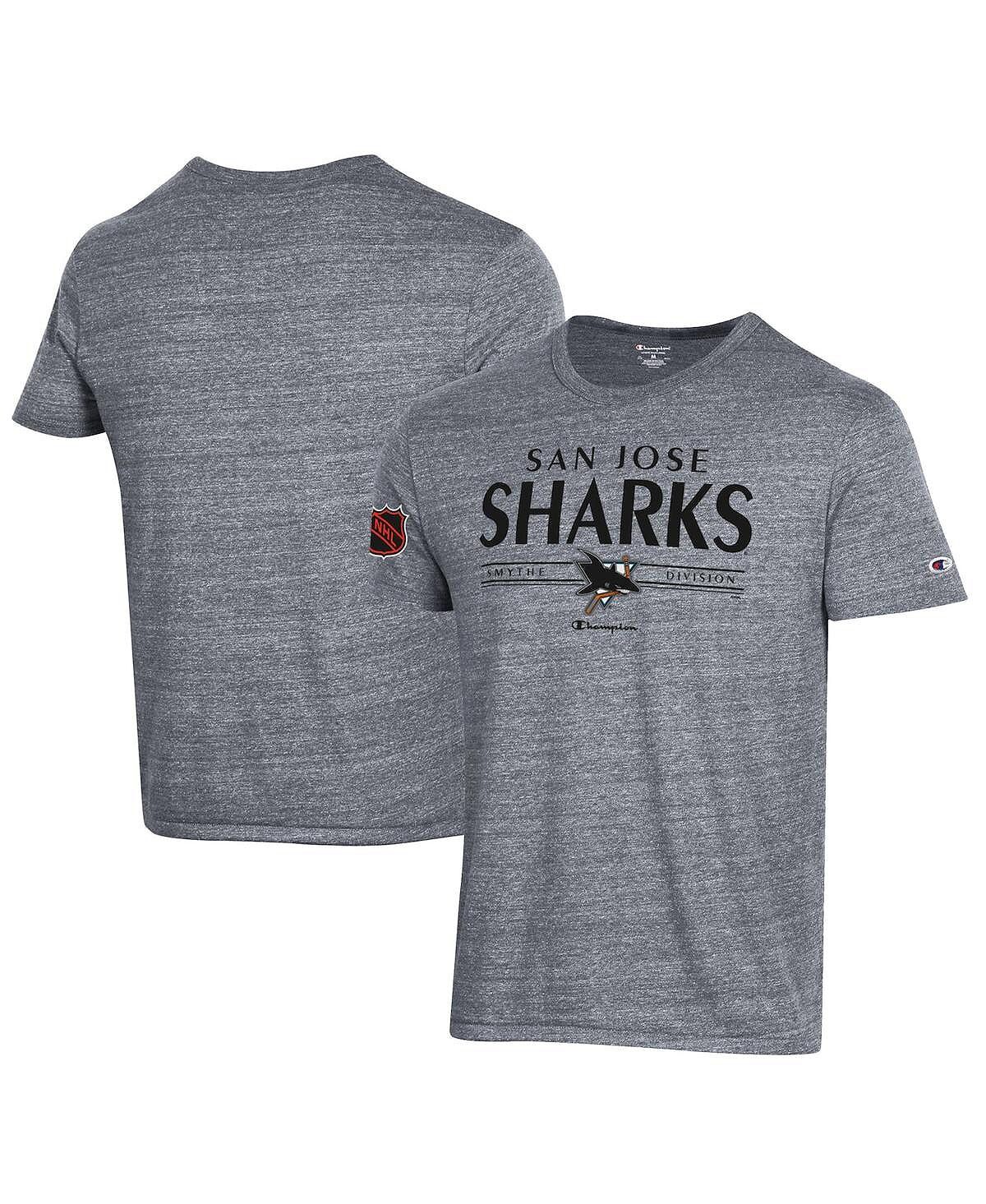 

Мужская серая футболка san jose sharks tri-blend Champion, серый