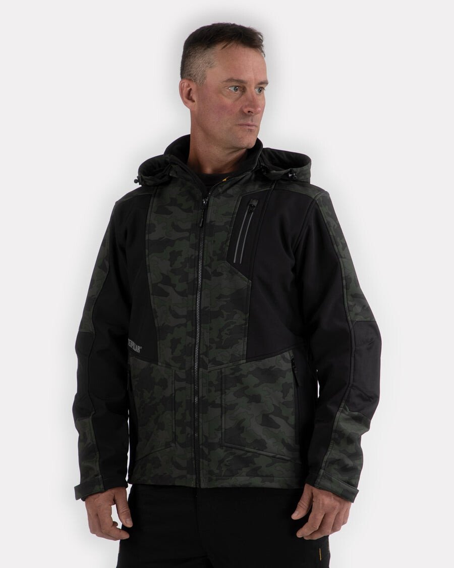 

Мужская куртка Triton Softshell CAT, камуфляж, Черный